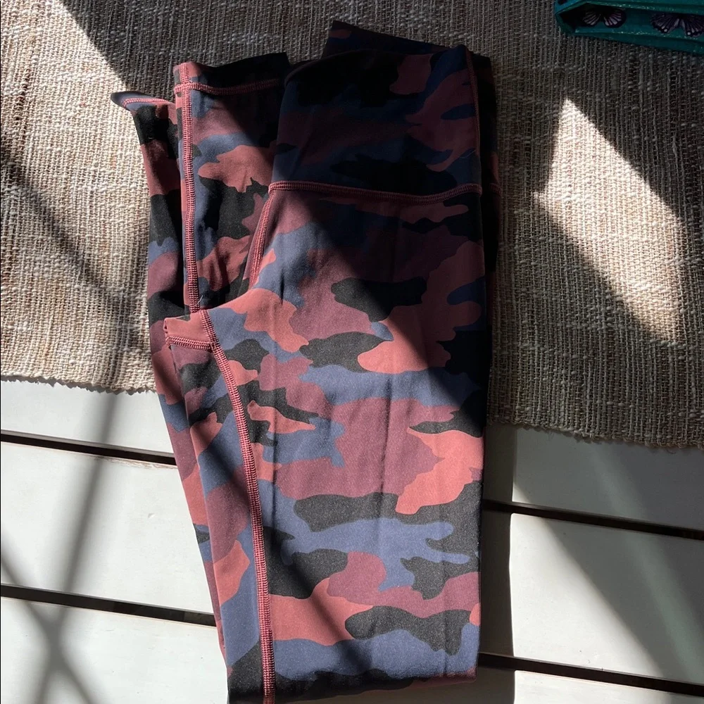 Lululemon Wunder Under Hi Rise Leggings Smokey Camo Sz 4
